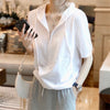 Curated White Zipper Short Sleeve Bright-Days T-Shirt