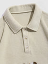 Geo Block Quarter-Zip Casual Top