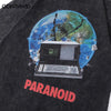Revival Aged Artwork Print Big-Silhouette T-Shirt
