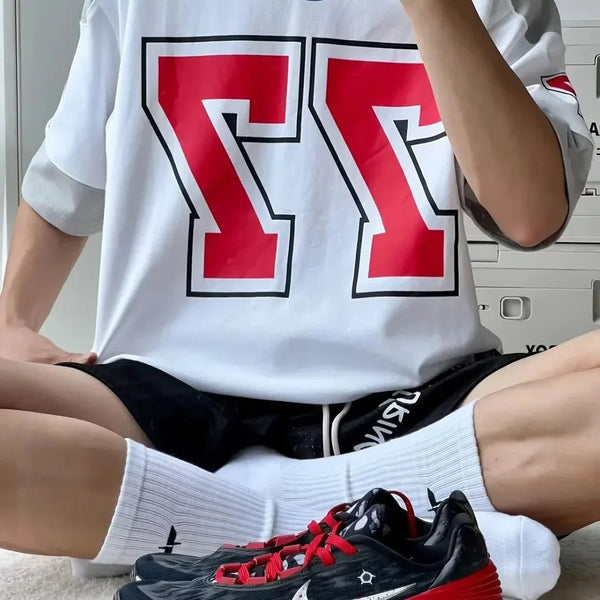 Contrast Freedom-State Style Sport Jersey T-Shirt alternatif görünüm