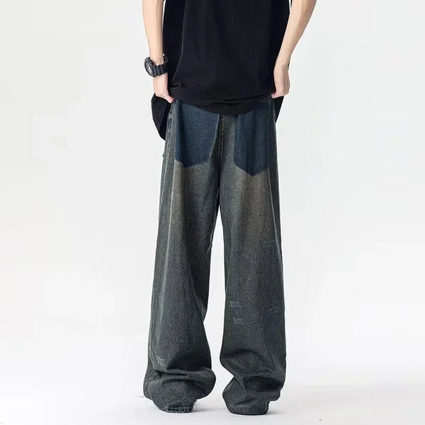 Classic Western Torn Faded Wide Denim alternatif görünüm