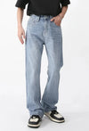 High-Rise Bell Denim Trousers Denim