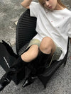 Kuro Knee-Length Denim Shorts