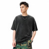Crew Neck Block-Color Color Drop-Shoulder T-Shirt