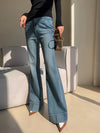 Women Chic Bell High-Rise Bootcut Denim