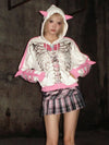 Dark Bow Skull Print Sweatshirt