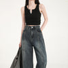 Kadın Vintage Baggy Jean Pantolon, önden görünüm — Navra Wear