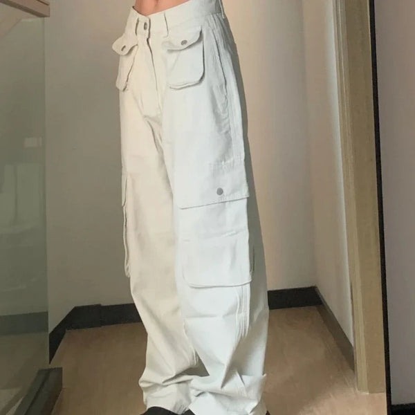 High-Rise Solid Street Pants alternatif görünüm