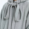 Strap Velvet Casual Hood Sweatshirt