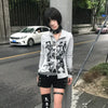 Retro-Faded Grit-Style Graffiti Print T-Shirt