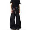 Wide Leg Gotik Baskılı Pantolon, yakın çekim — Navra Wear
