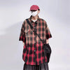 Ombre Plaid Cargo Hip Vintage Top