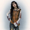 Aged Rising-Sun Millennium Mesh Aesthetics T-Shirt