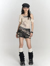 Heritage Darkwave Mosaic Off-Shoulder T-Shirt