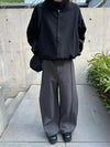 Chic Black Pleat Wide-Leg