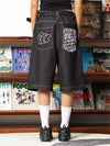 2000s Oversized Utility Denim Shorts