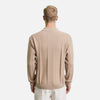 High-End Long Sleeve Stripe Collar-Knit T-Shirt