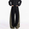 Elegant Black Contrast Easy Cut Denim