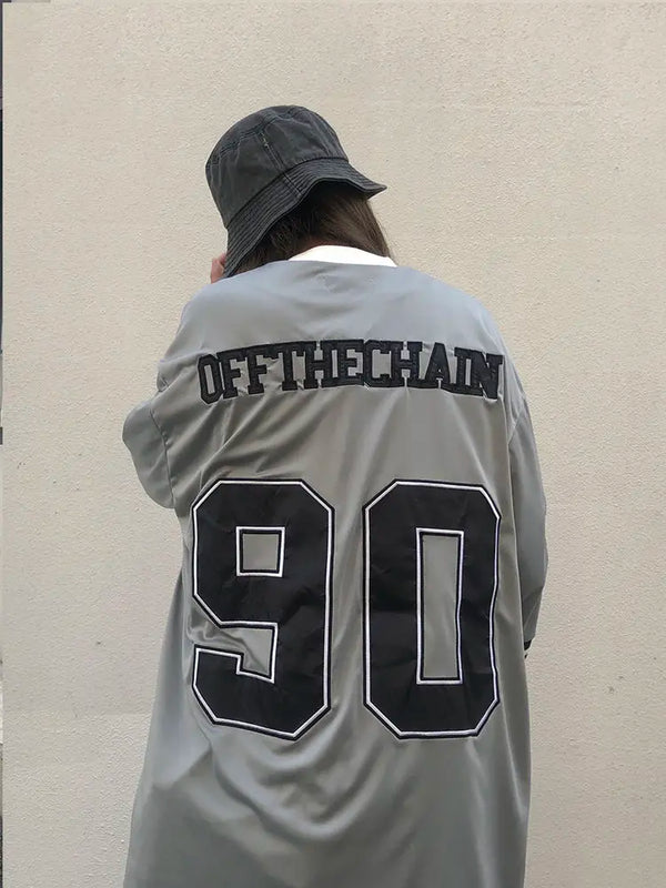 Archive Print Oversized Hip Hop Top alternatif görünüm