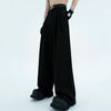 Elegant Pleat Straight Suit Trousers