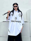 Nostalgia Stars-and-Stripes Style Baseball Print Long T-Shirt