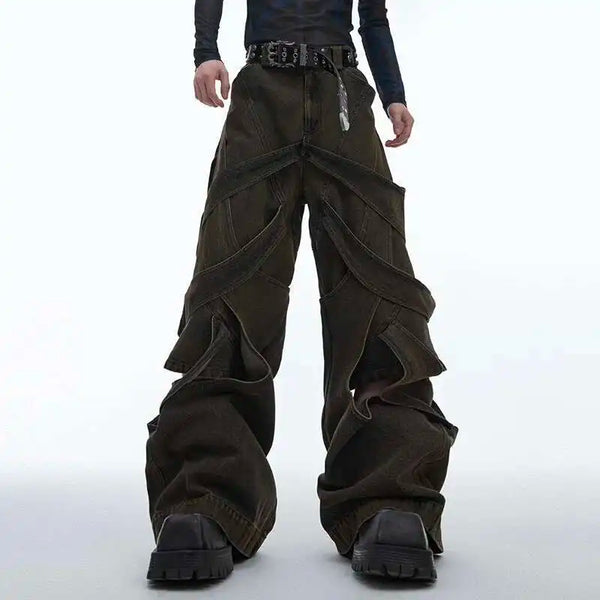 Heritage Mosaic Wornout Hollowed Out Denim