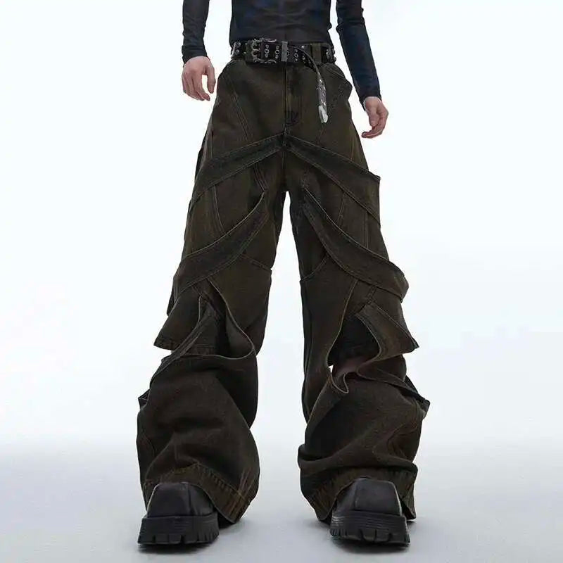 Heritage Mosaic Wornout Hollowed Out Denim