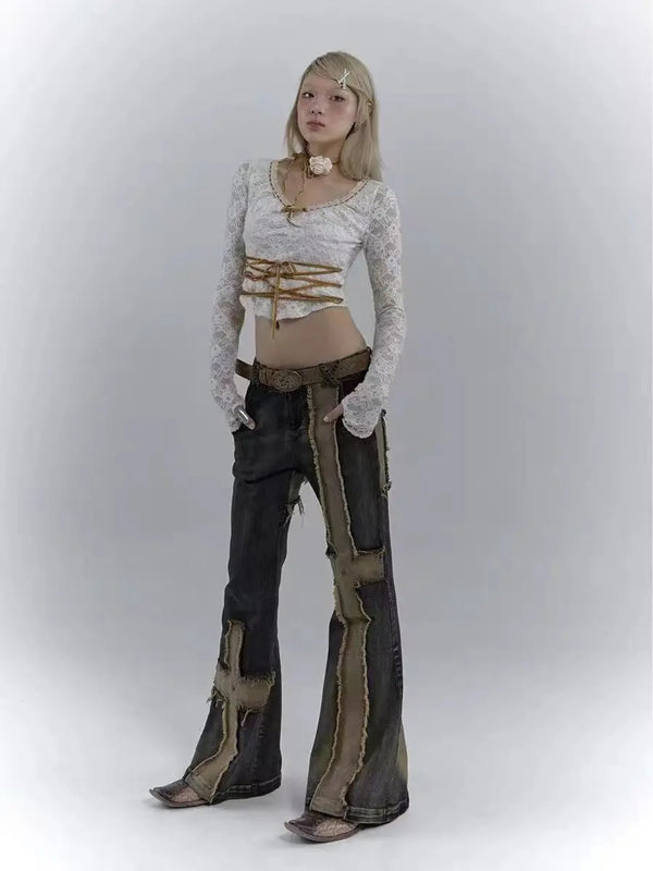 Faded Mosaic X-Stitch Denim alternatif görünüm