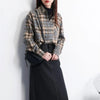 Refined Plaid Retro Design Blouse