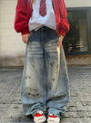 2000s Durable Metro Dark Bell Leg Denim