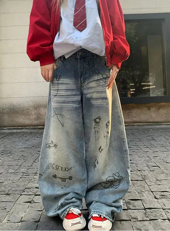 2000s Durable Metro Dark Bell Leg Denim