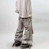 Modern Worn-Out Design Relaxed Bell Leg Denim