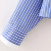 Retro Stripe Open Collar Everyday Shirt