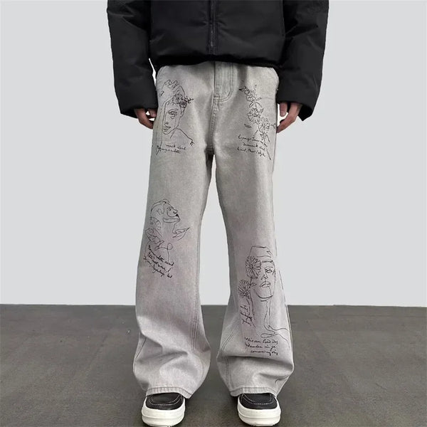 Faded Western Classic Graphic Graphic Denim