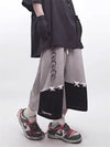 Men Sleek Lines Mosaic Utility Denim Shorts