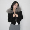 Plush Mixed Zip Hoodie