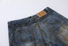Durable Torn Fake Two Piece Bell Leg Denim
