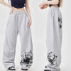 Y2K Wide Leg Örümcek Baskılı Jogger, arka görünüm — Navra Wear