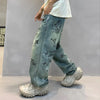 Men Personalized Graphic Printing Relaxed Denim