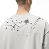 Stars-Spangled Splatter Color Block Long Sleeve T-Shirt