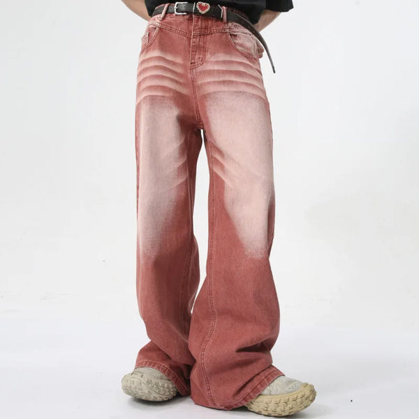 Metro Red High Street Style Relaxed Denim