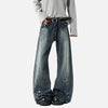 Metro Paint Splash Bell Leg Rinse Denim