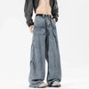 Vintage Yıkanmış Baggy Jean Pantolon, yakın çekim — Navra Wear