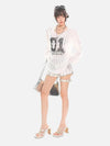 V-Neck Sexy Lace Out Hollow Long Sleeve T-Shirt