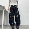 High-Quality Cute Mosaic Relaxed Classic Denim