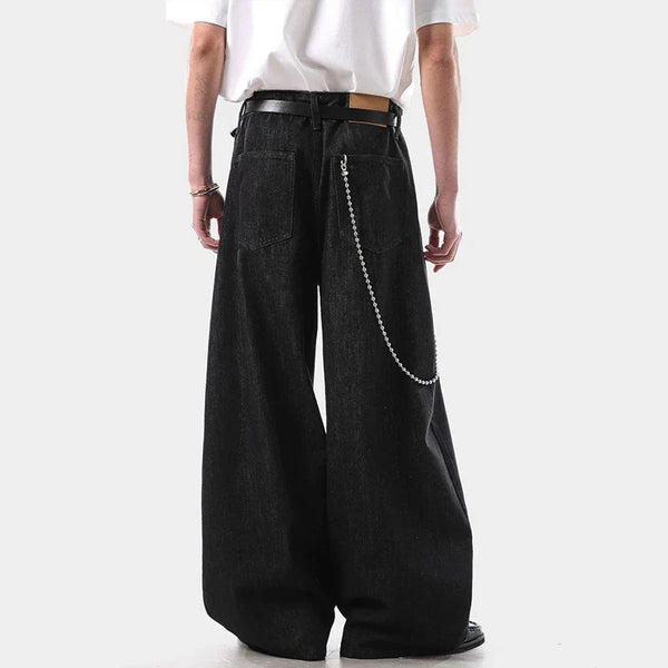 Elegant Stretch Comfort Plain Tone Bell Leg Denim alternatif görünüm