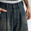 Western Metro Two Tone Rinse Denim Shorts