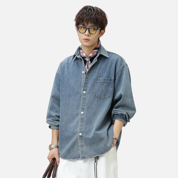 Raw Denim Washed Tokyo Vintage Top alternatif görünüm