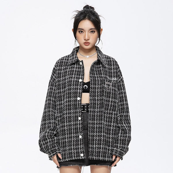 Black Colorpop Patch Oversized Top