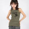 Aged Spider Pattern Knitted Vest T-Shirt